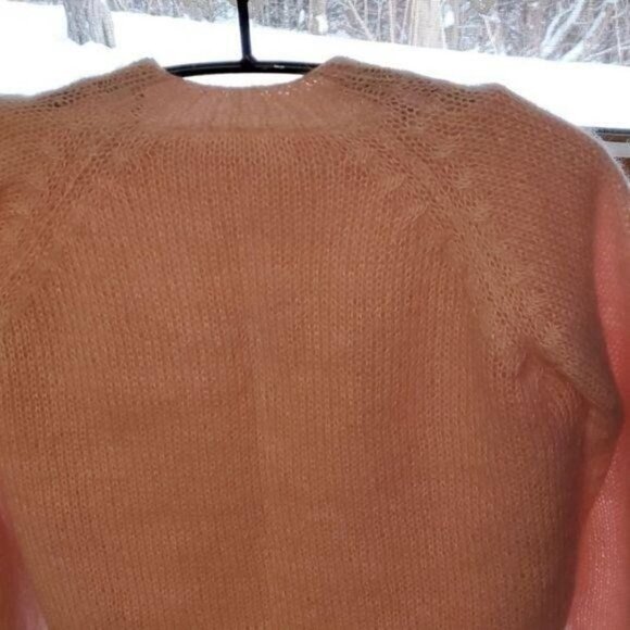 Vintage Handmade 1960's Stunning Wool & Angora Lt. Pink Lined 2 pc. Skirt Set - Picture 7 of 16